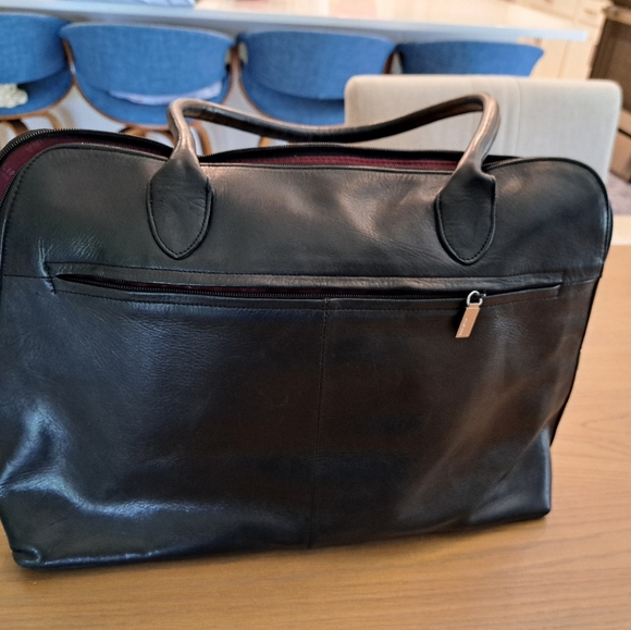 Perlina Black Leather large tote bag - Picture 4 of 5